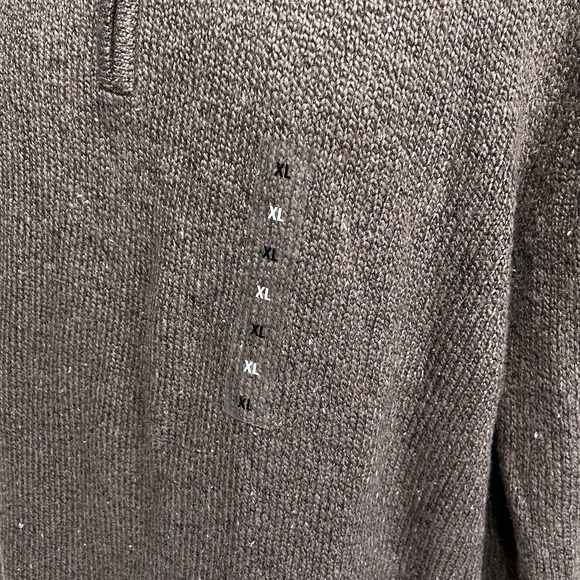 NEW Sonoma Men's Size XL Super Soft Knit 1/4 Zip Sweater Light Brown - Picture 7 of 10